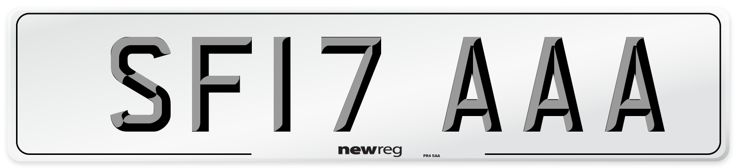 SF17 AAA Number Plate from New Reg